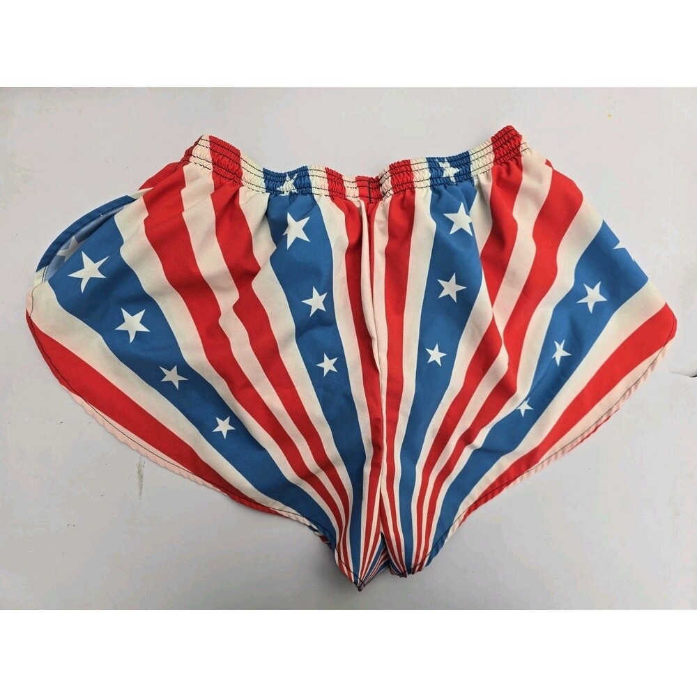BOA USA Uncle Sam American Flag Split Running Shorts Patriotic XL - Picture 3 of 4